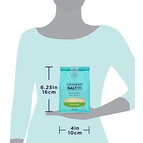 San Francisco Salt Company detox bath salts 2 lb. luxury bag size diagram Danielle Walker